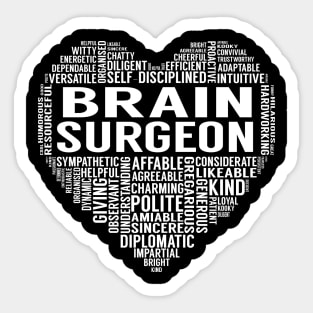 Brain Surgeon Heart Sticker